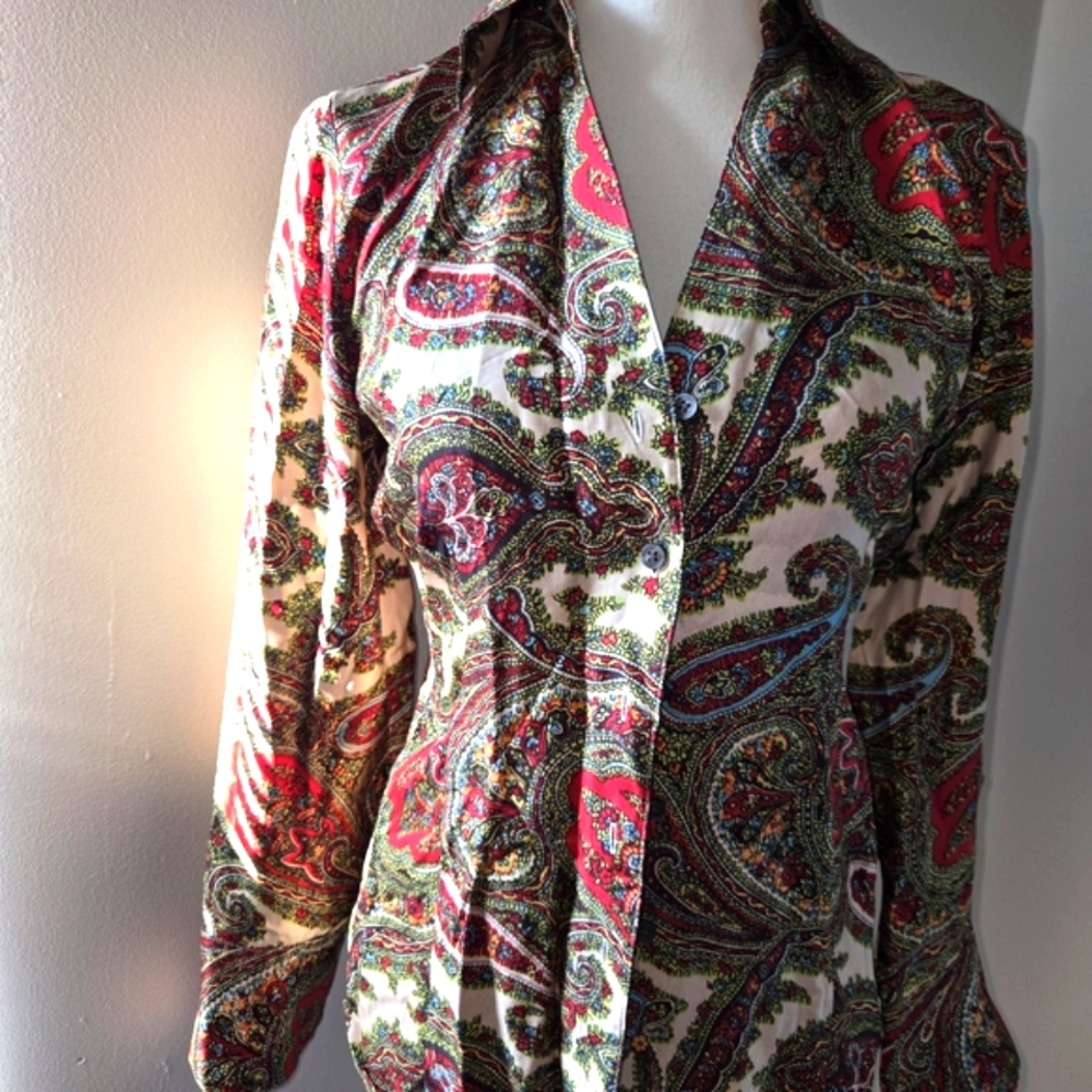 Talbots Multicolor Paisley Blouse